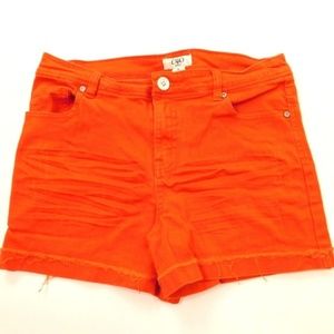 Cato Girls 16 Shorts Orange Factory Distressed